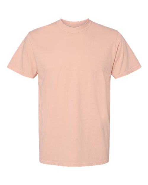Heavyweight crew-neck t-shirt, light pink, short sleeves