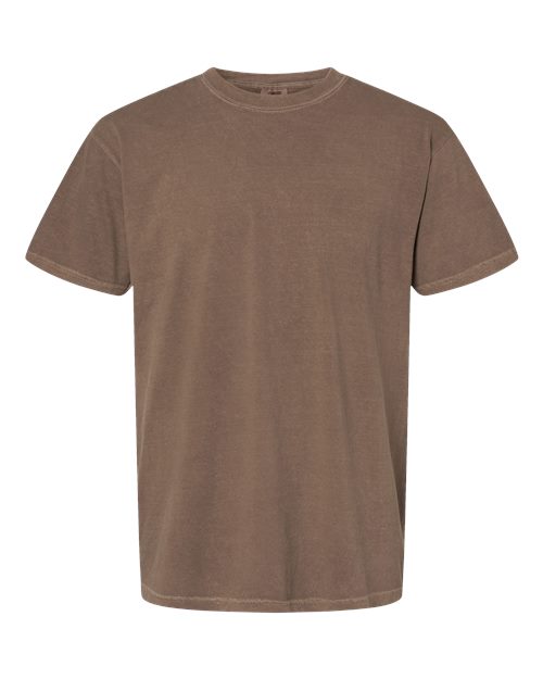 Comfort Colors heavyweight t-shirt, brown crew neck short sleeves
