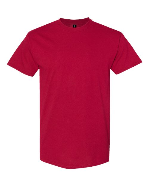 Heavy cotton T-shirt, short-sleeve crewneck, red