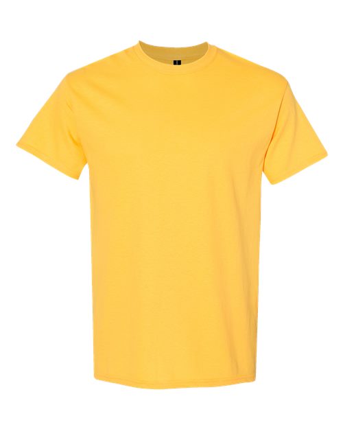 Heavy cotton T-shirt, short-sleeve crewneck, bright yellow