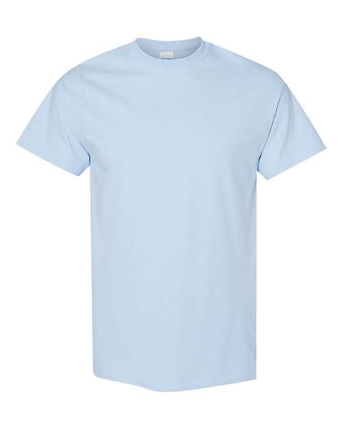 Gildan heavy cotton t-shirt, short-sleeve crewneck in light blue