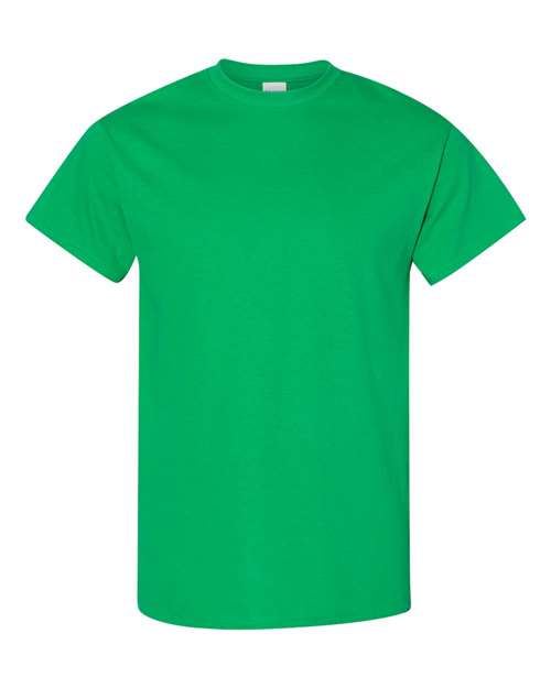 Gildan heavy cotton t-shirt, short-sleeve crewneck in bright green