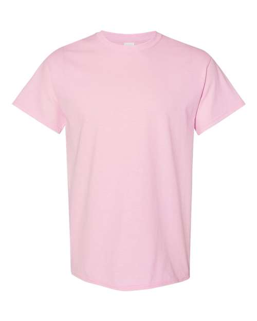 Gildan heavy cotton t-shirt, short-sleeve crewneck in pale pink