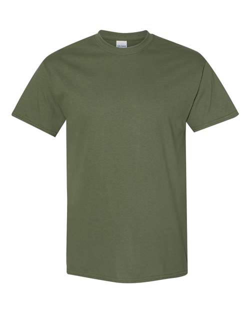 Gildan heavy cotton t-shirt, short-sleeve crewneck in olive green