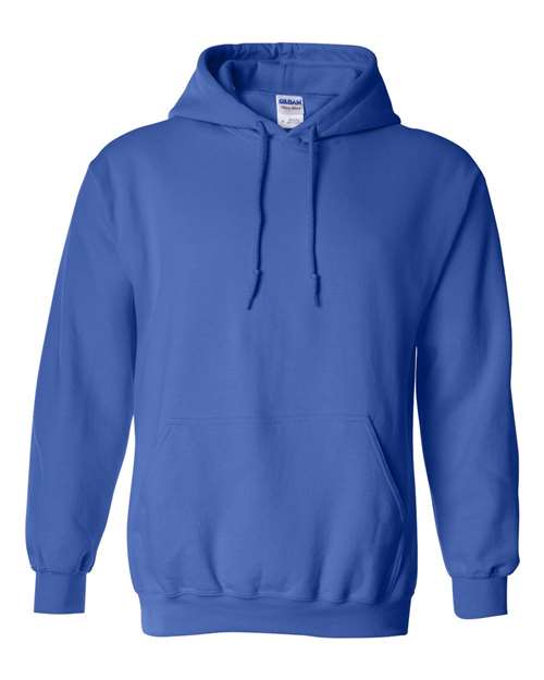 Heavy blend hooded sweatshirt in royal blue, front pouch pocket and drawstring hood