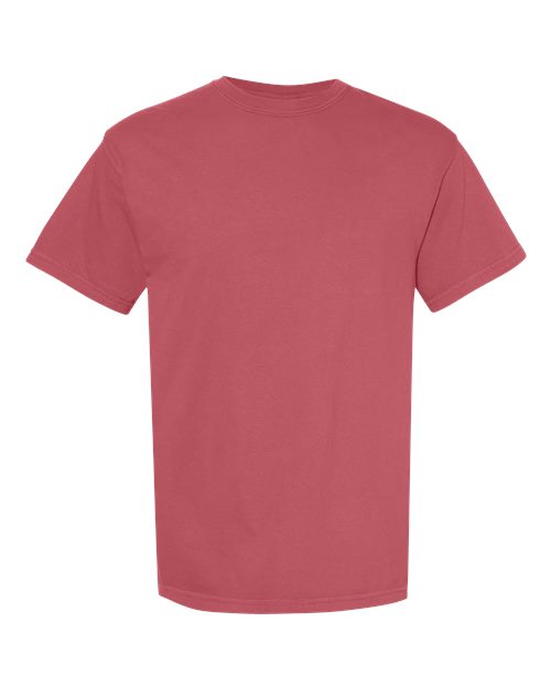 Heavyweight T-shirt, dusty rose crew neck with short sleeves