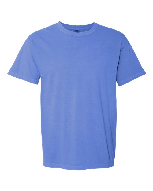 Comfort Colors heavyweight t-shirt, periwinkle blue crew neck short sleeves