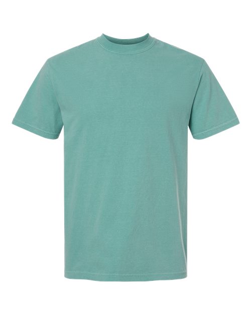 Heavyweight crew-neck t-shirt, seafoam green, short sleeves