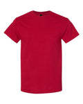 Heavy cotton T-shirt, short-sleeve crew neck, red