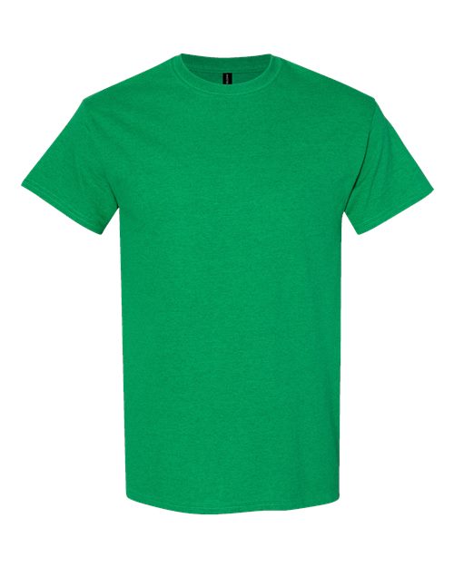 Heavy cotton T-shirt, short-sleeve crew neck, green
