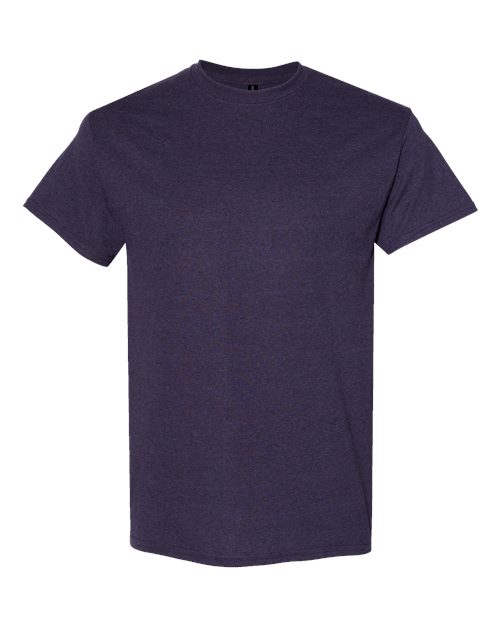 Heavy cotton T-shirt, short-sleeve crewneck, dark purple