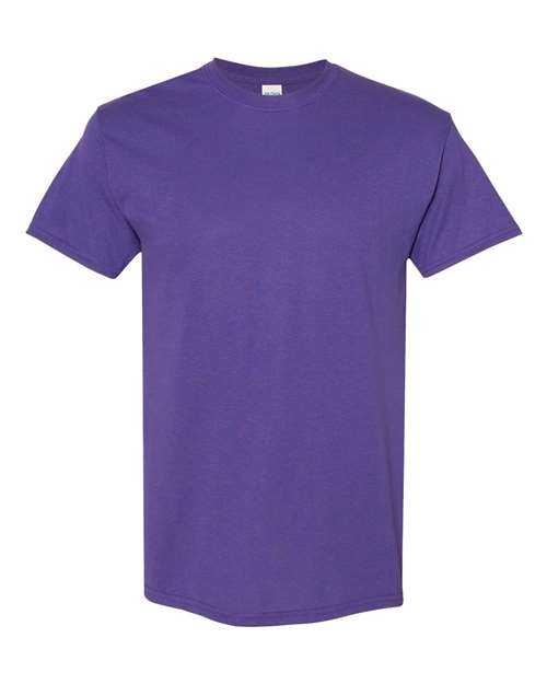 Gildan heavy cotton t-shirt, short-sleeve crewneck in deep purple