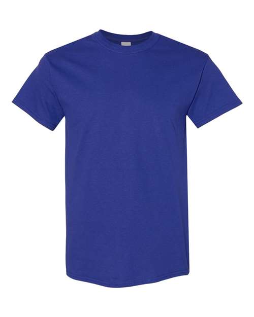 Heavy cotton T-shirt, short-sleeve crewneck, deep royal blue