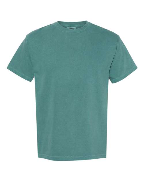 Comfort Colors heavyweight t-shirt, teal green crew neck short sleeves