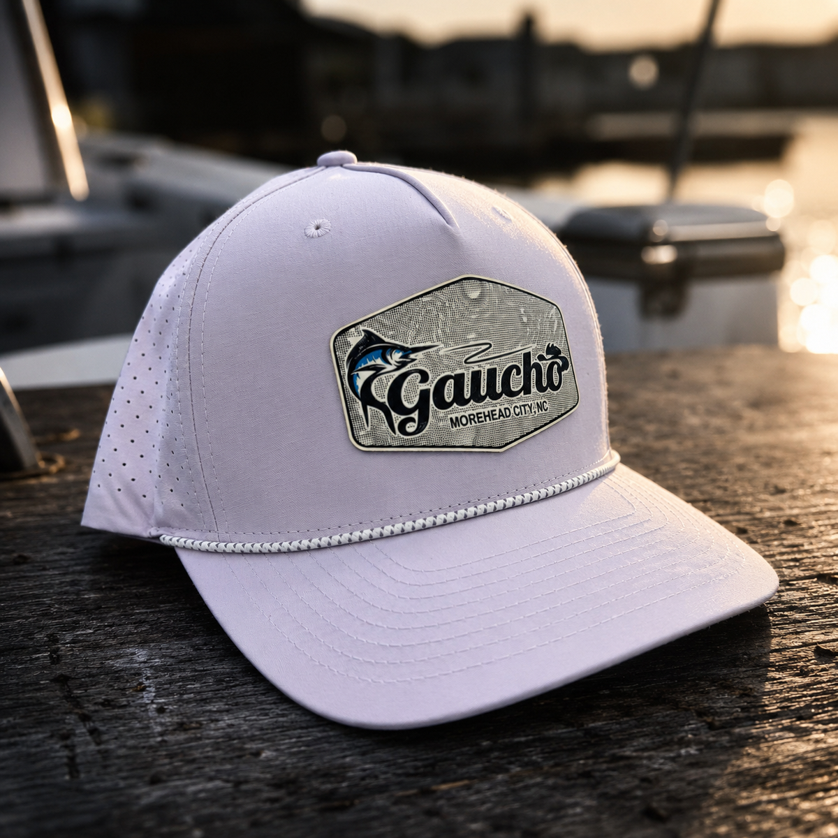 White hat with "Gaucho" patch