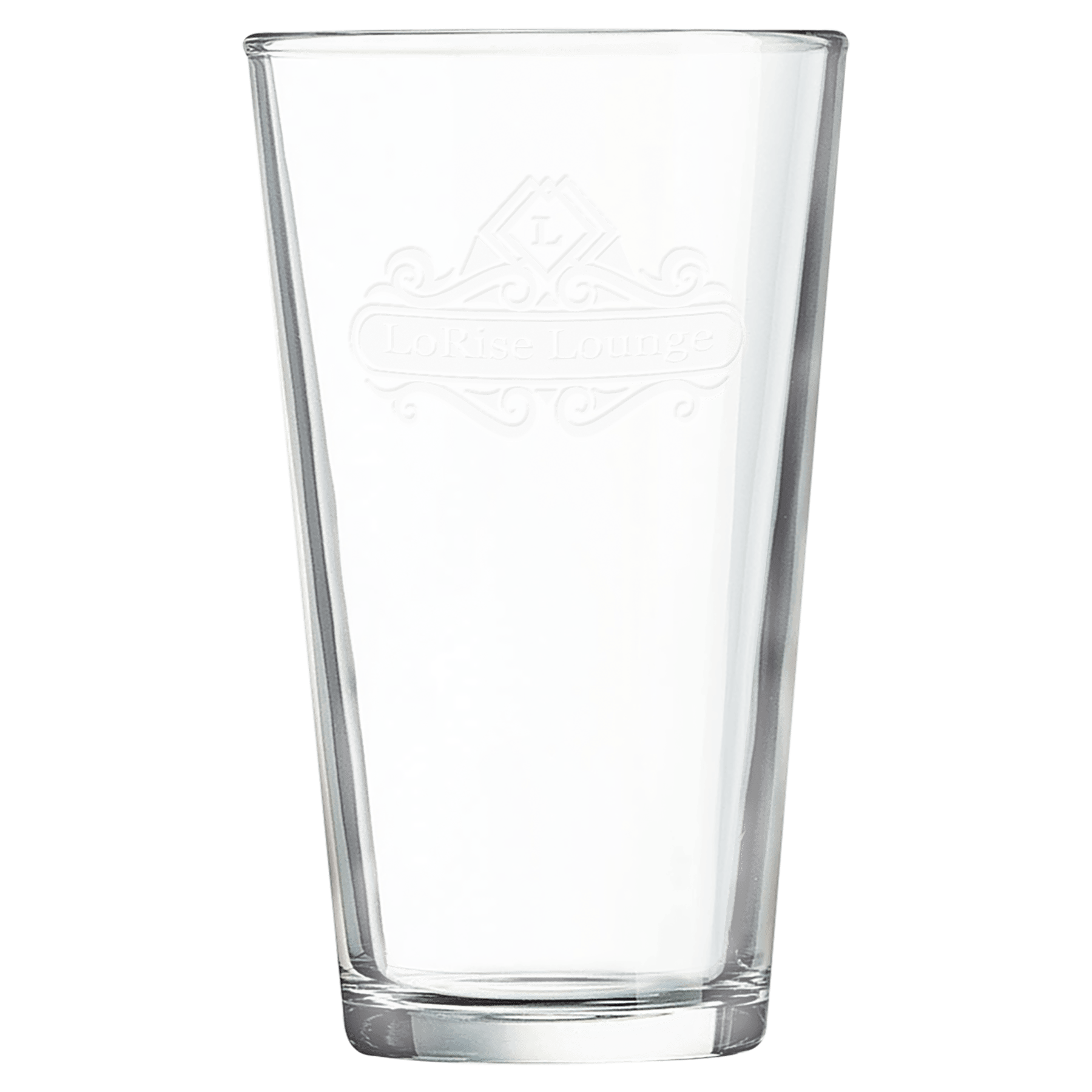 Polar Camel 16 oz pint mixing glass with clear glass and embossed logo